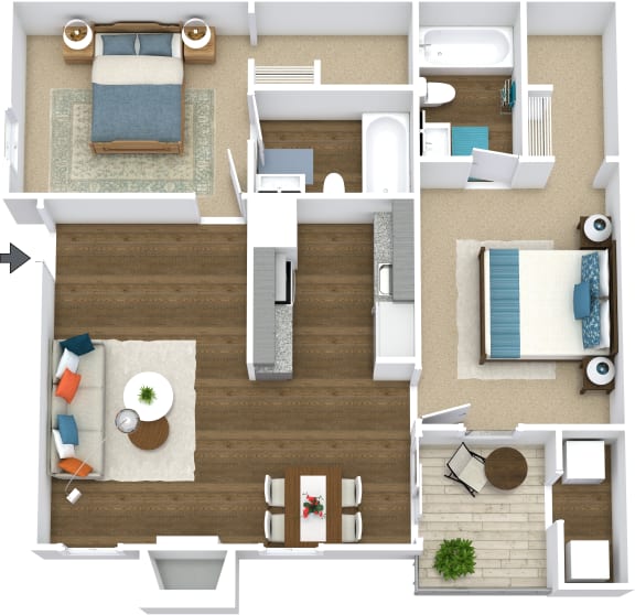 Wood Hollow Floor Plans 2 Bedroom Apartments Euless, TX
